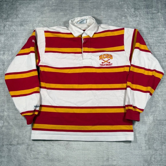 Barbarian Rugby Wear Other - Barbarian Rugby Shirt Mens Small Red Striped Vintage 90s RCSS Field Hockey Polo